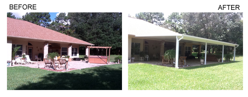 Before & After Patio Roof Installation